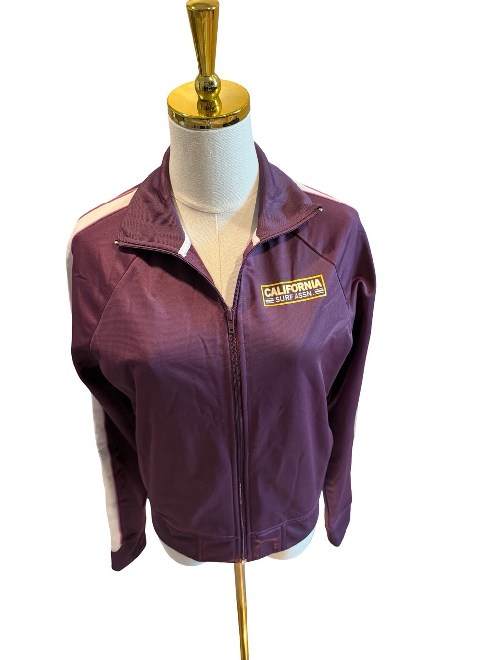 Vintage Hollister Purple Zip-Front Varsity Jacket